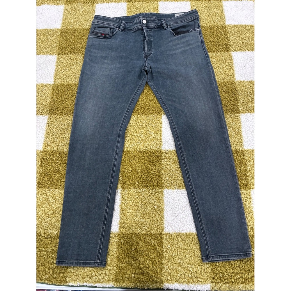 Diesel Sleenker Slim Skinny Jeans Mens 38x30 Dark Grey Stretch Denim 084VQ